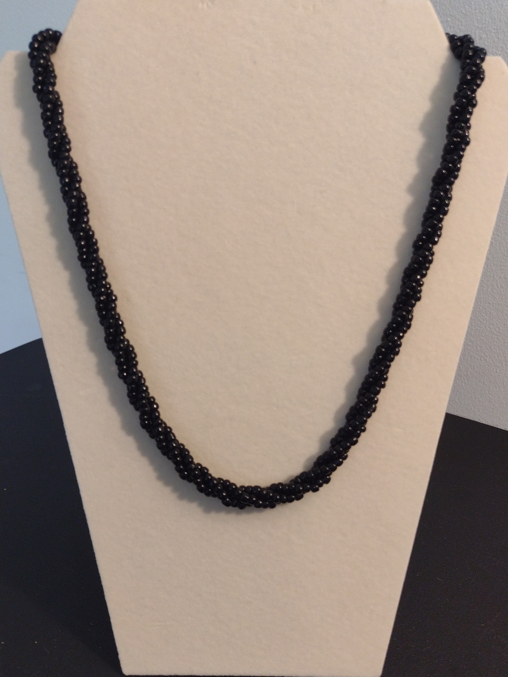 Black Beaded Twist Necklace - Women Jewelry